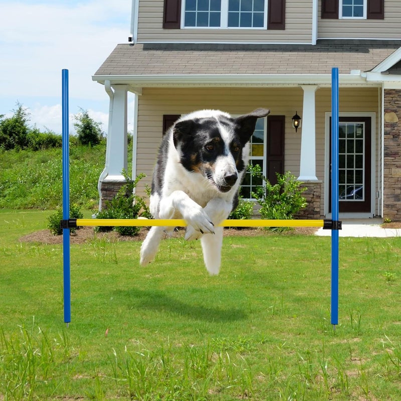 Pet Prime Dog Agility Training Equipment for Dog Obstacle Course Backyard Height Adjustable Jumper Hurdle Bar Portable Dogs Park Exercise Tool - Image 5